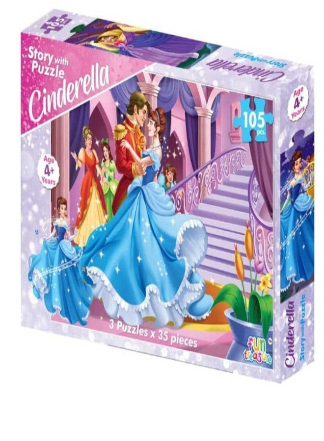 Fairyfrolic_105-Piece Story Puzzle Set for Kids | Educational & Fun Interactive Puzzle | Develops Cognitive Skills & Storytelling Creativity | Perfect for Boys & Girls Ages 3+ (Cinderella)